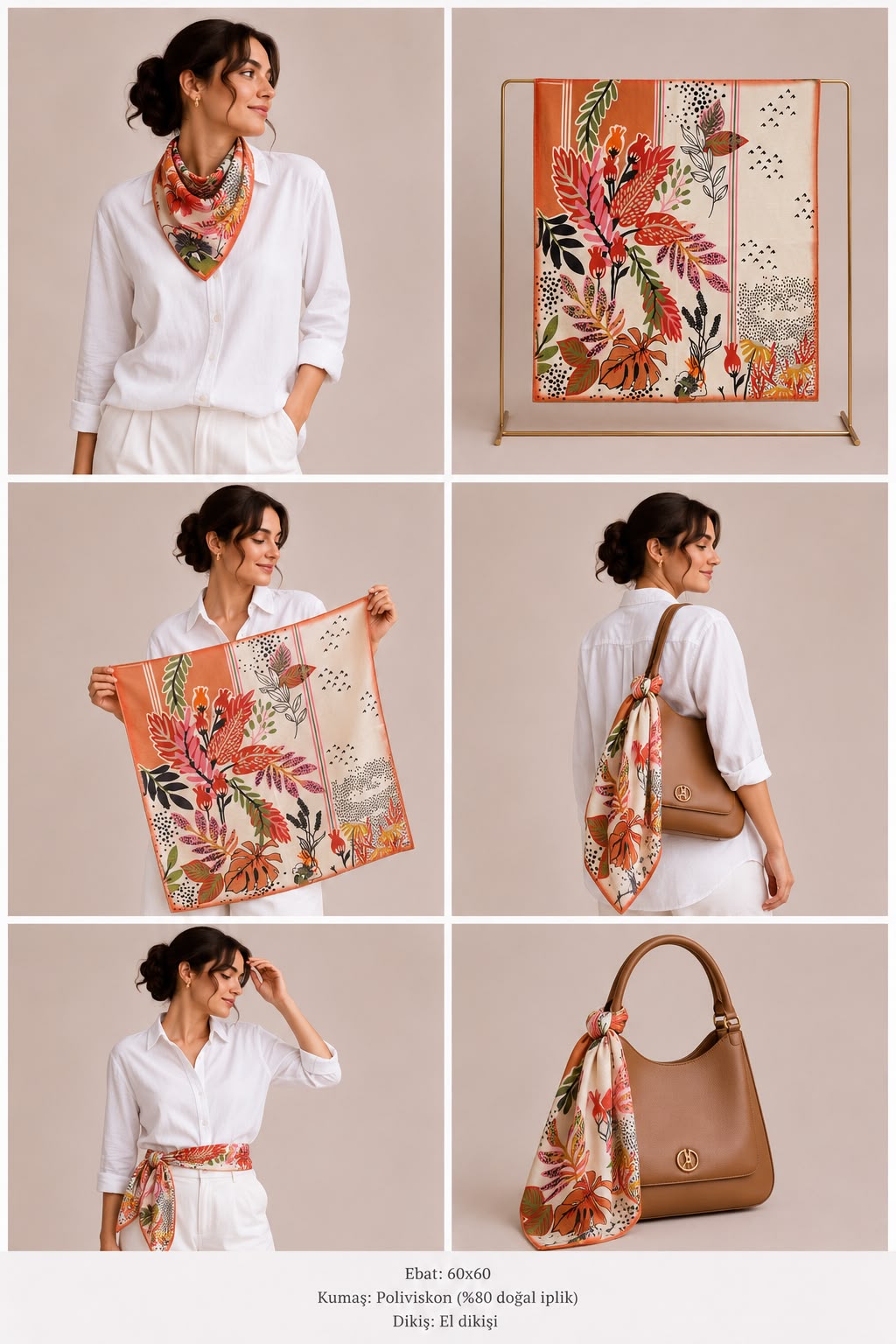 GRAND VİSCOSE FULAR / BANDANA