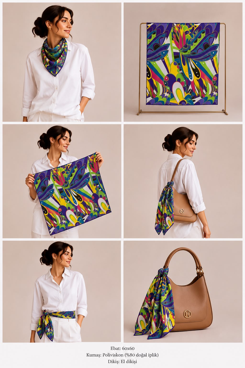 GRAND VİSCOSE FULAR / BANDANA