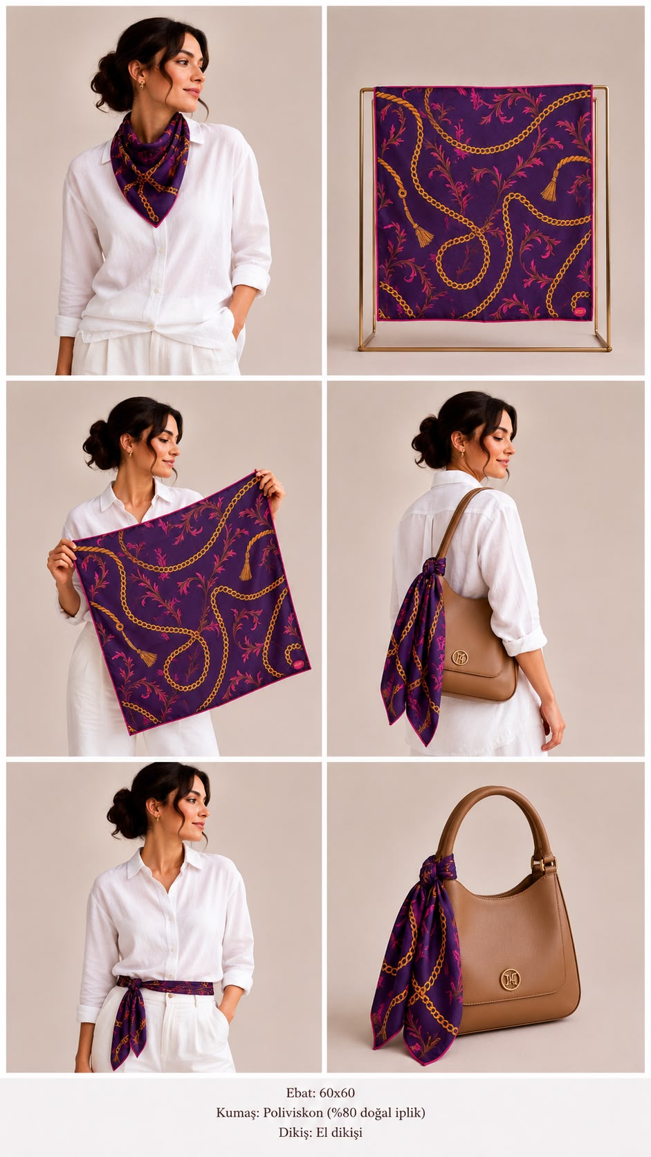 GRAND VİSCOSE FULAR / BANDANA