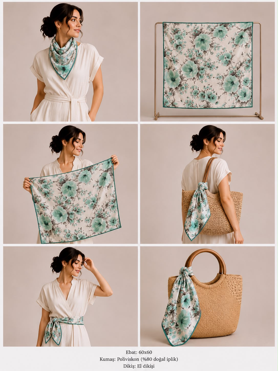 GRAND VİSCOSE FULAR / BANDANA
