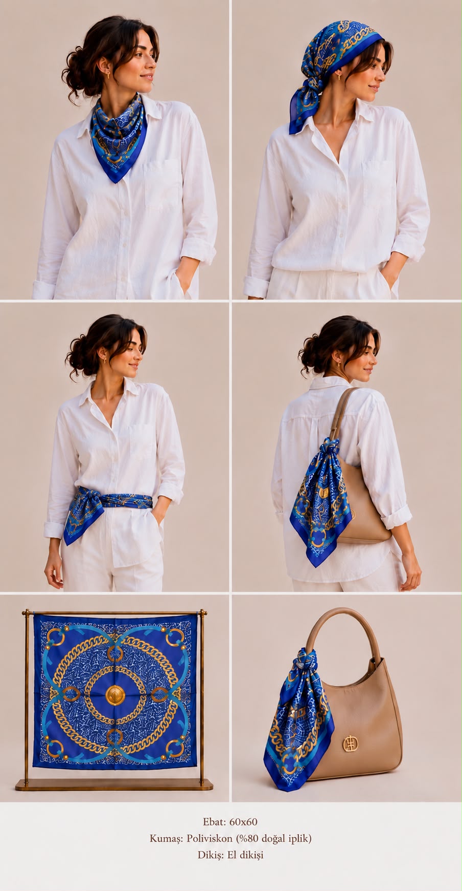 GRAND VİSCOSE FULAR / BANDANA
