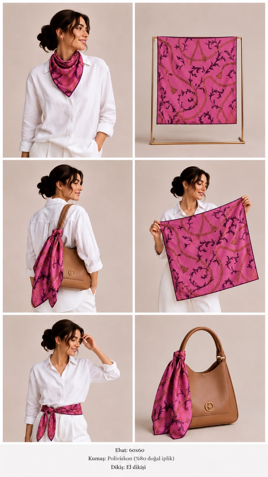 GRAND VİSCOSE FULAR / BANDANA