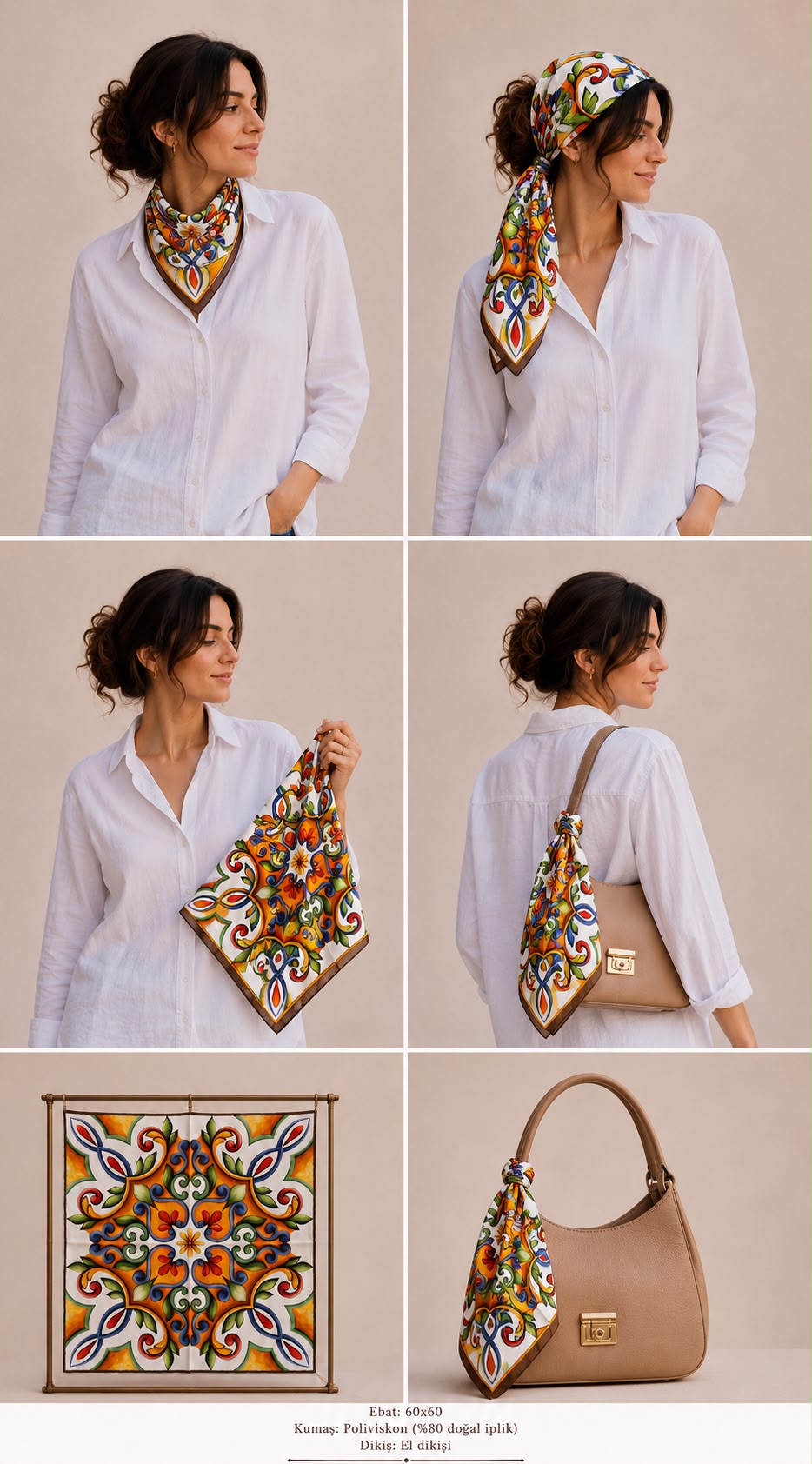 GRAND VİSCOSE FULAR / BANDANA