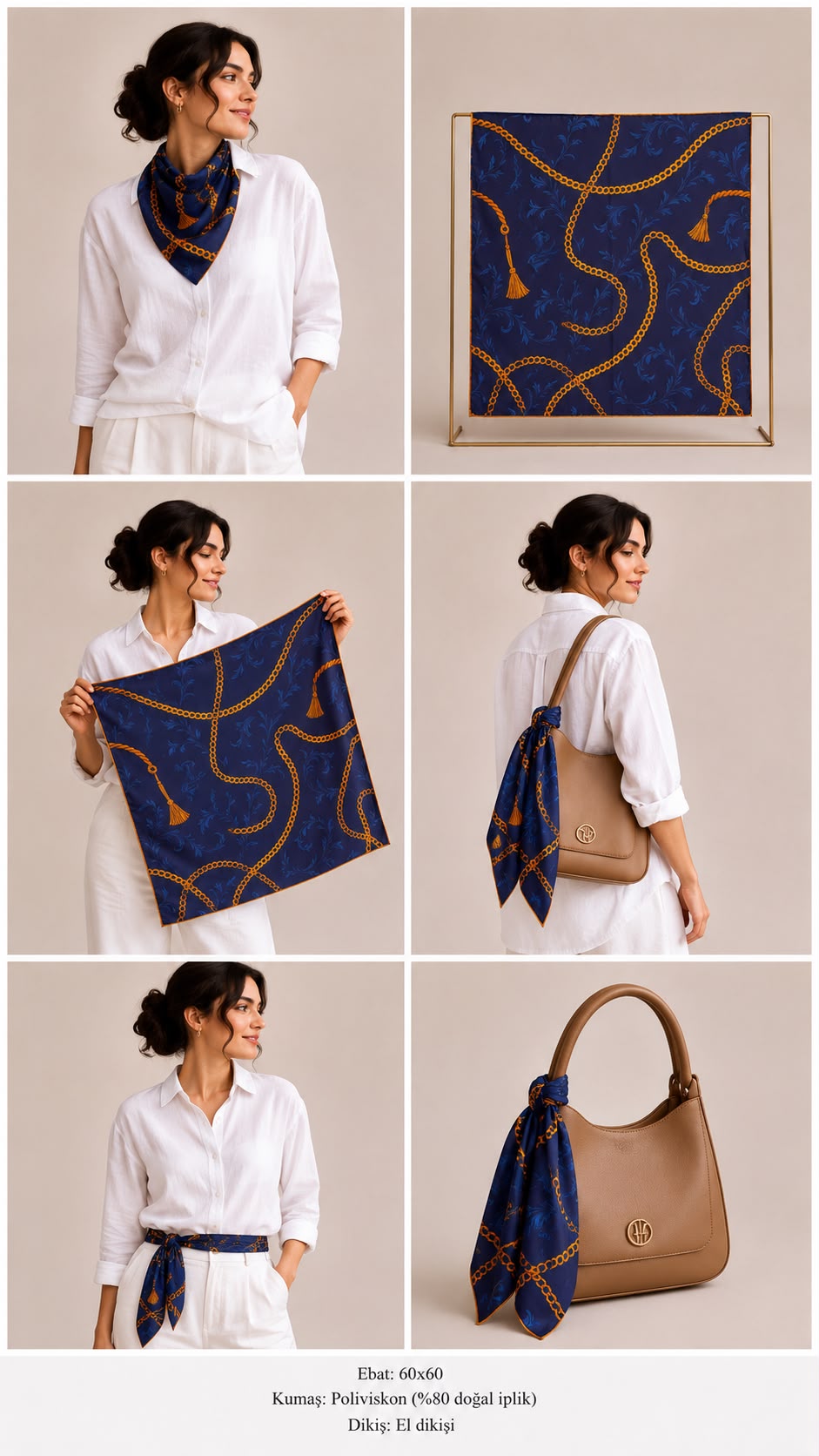 GRAND VİSCOSE FULAR / BANDANA