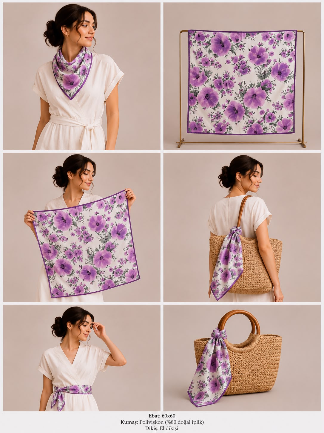 GRAND VİSCOSE FULAR / BANDANA