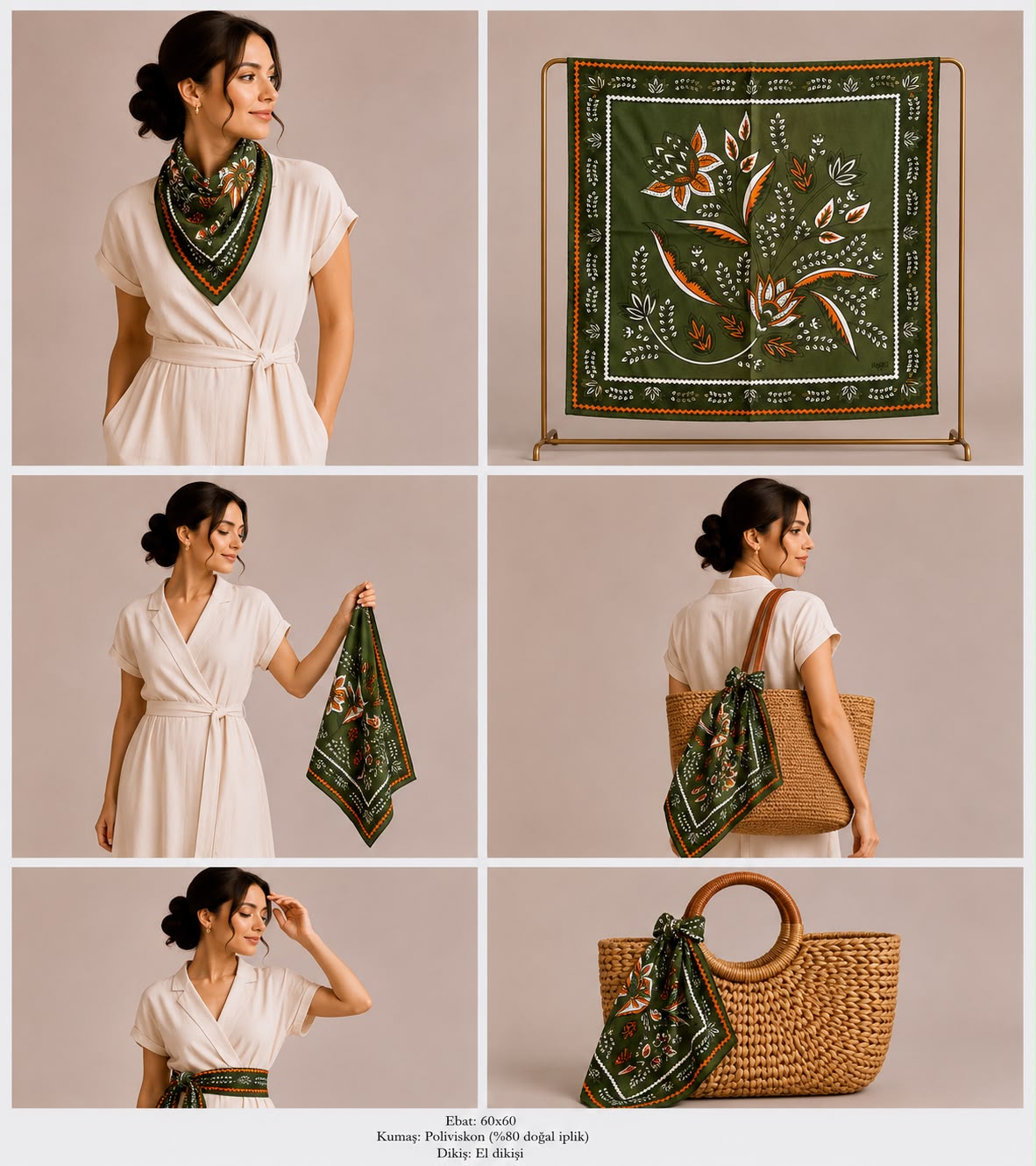 GRAND VİSCOSE FULAR / BANDANA