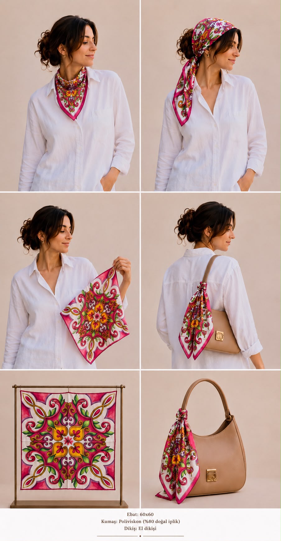GRAND VİSCOSE FULAR / BANDANA