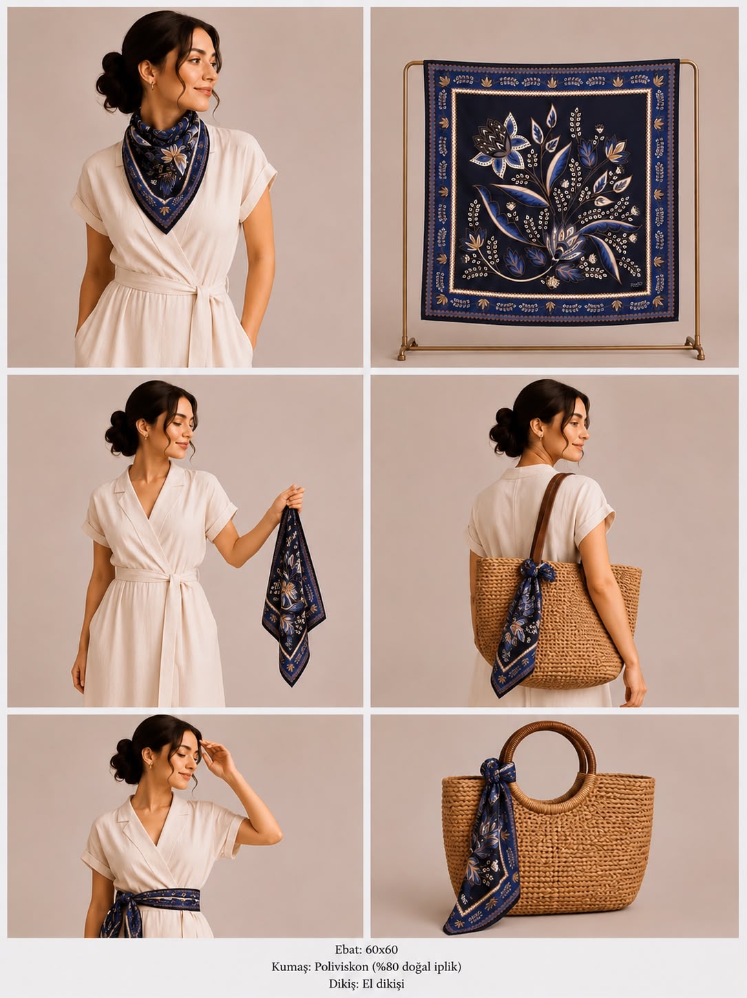 GRAND VİSCOSE FULAR / BANDANA