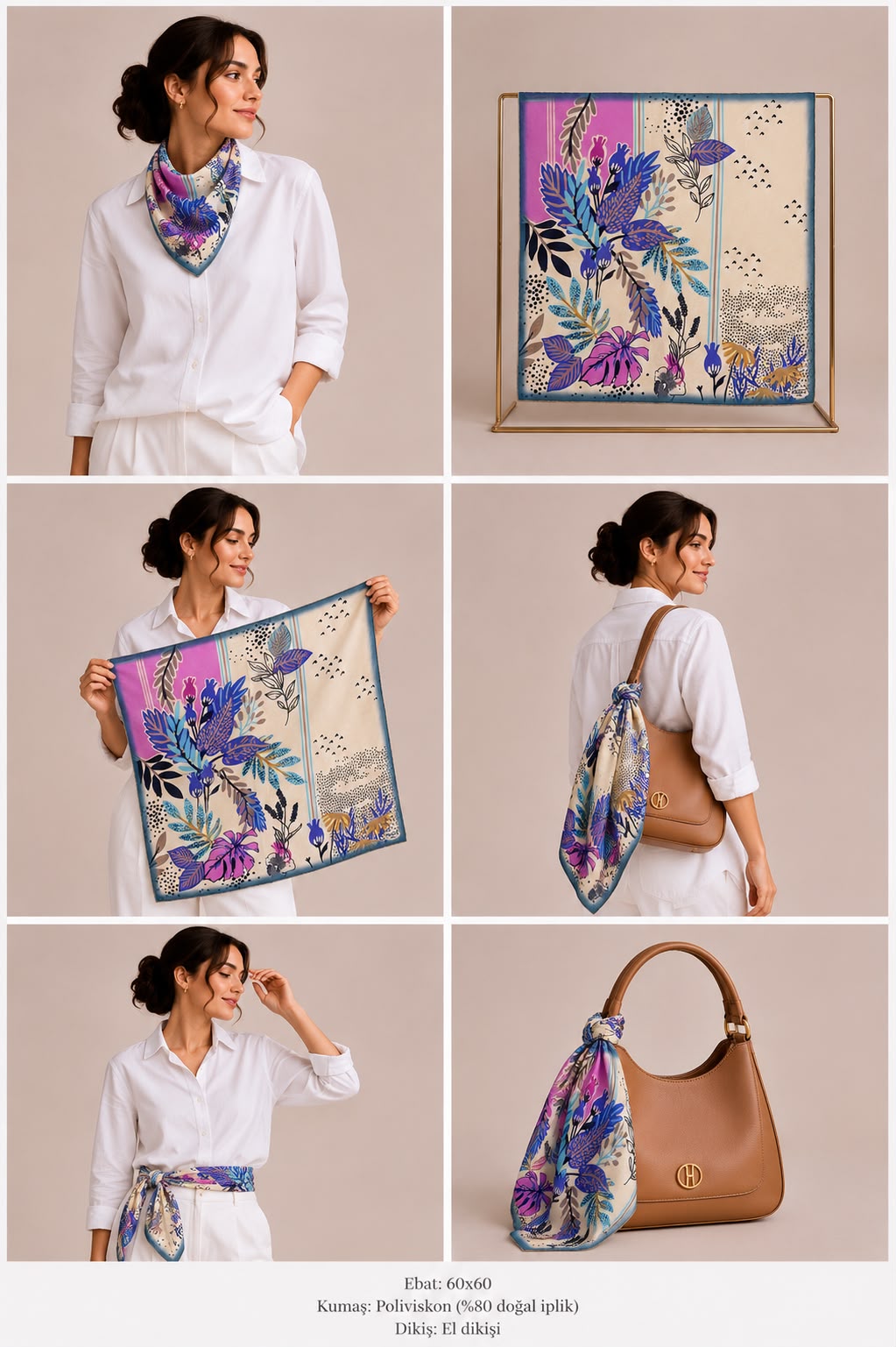 GRAND VİSCOSE FULAR / BANDANA