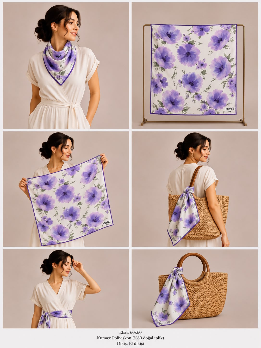 GRAND VİSCOSE FULAR / BANDANA