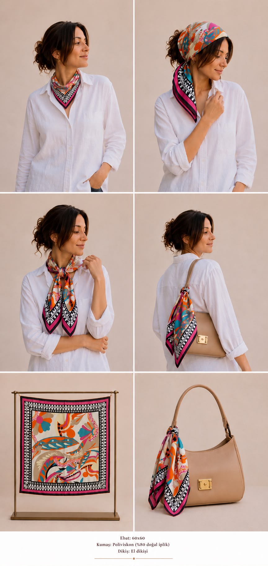 GRAND VİSCOSE FULAR / BANDANA