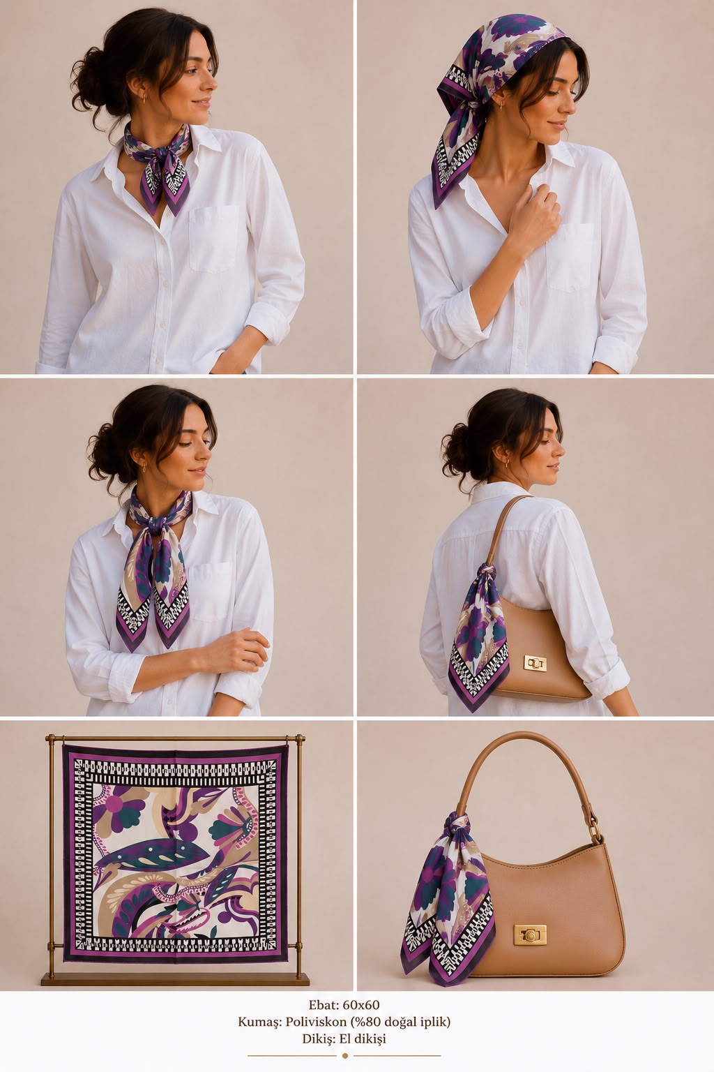 GRAND VİSCOSE FULAR / BANDANA