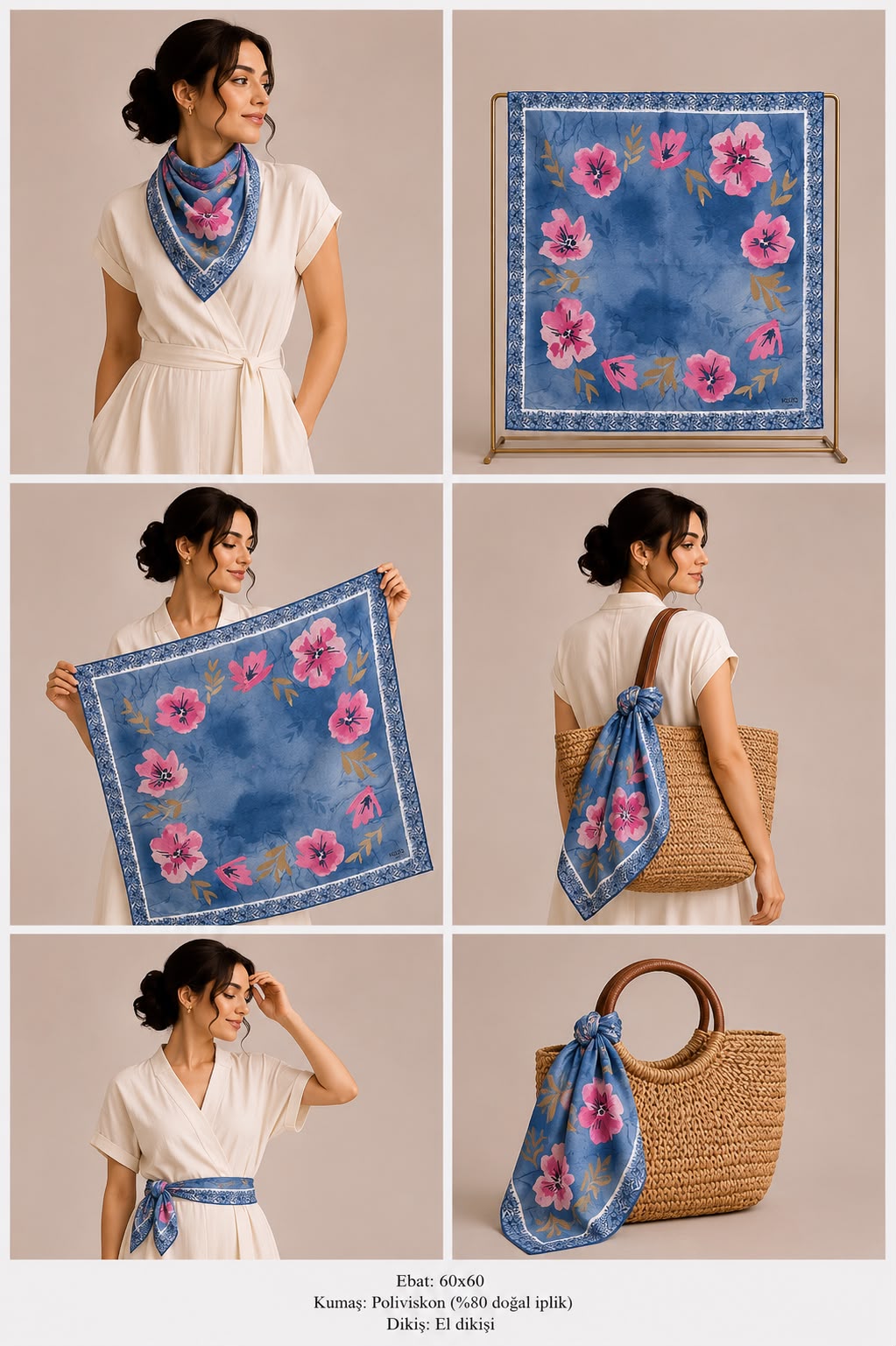 GRAND VİSCOSE FULAR / BANDANA