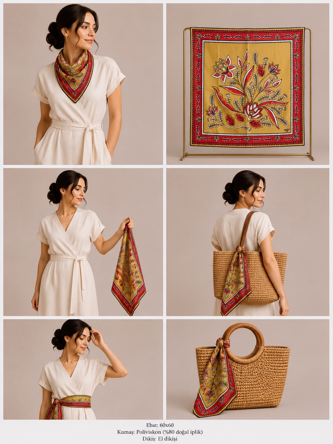 GRAND VİSCOSE FULAR / BANDANA